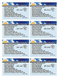 8 1/2 x 11 inch sheet with front of English cards